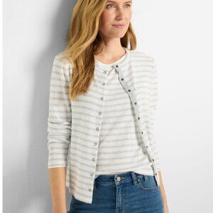 NWT Nic & Zoe Striped Snap Front Cardigan